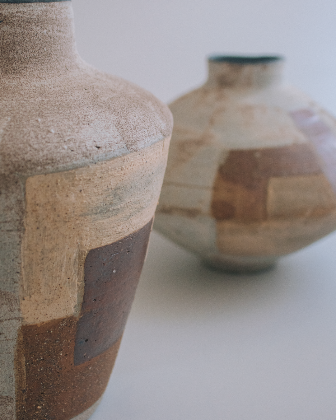 civile 粗陶大地色塊侘寂花瓶