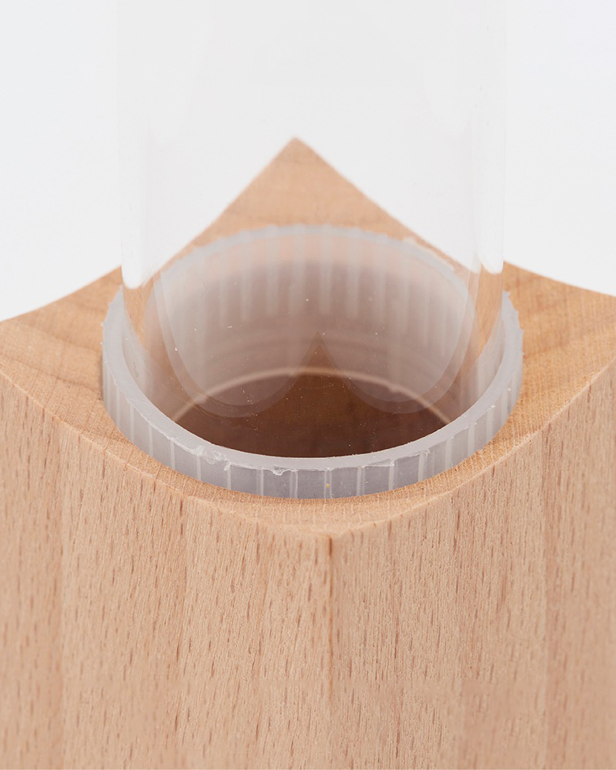 日本 essens 山毛櫸木玻璃容器花瓶