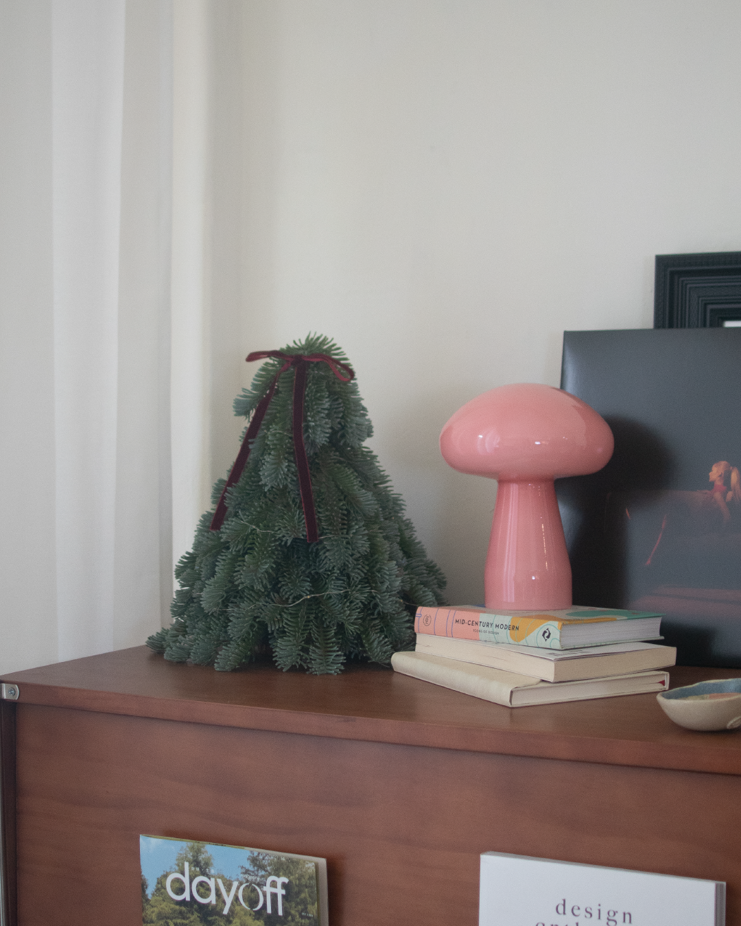 noble fir 仿真諾貝松聖誕小樹 30cm(附贈燈串、緞帶蝴蝶結)