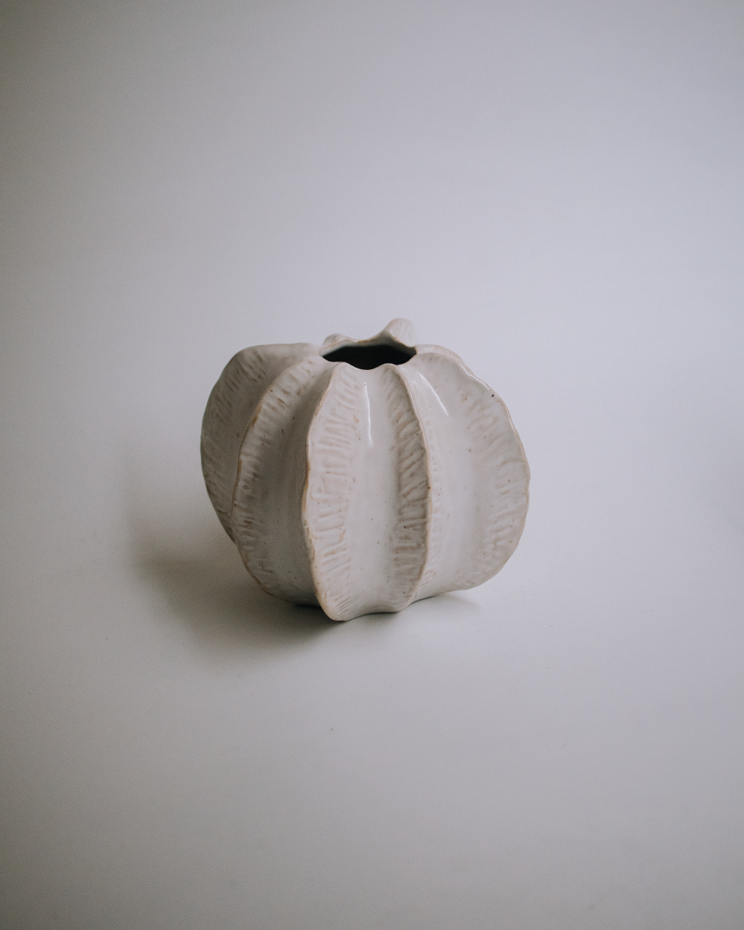 patung 立體紋路陶瓷花器 海貝造型