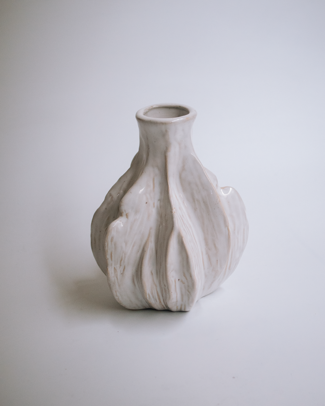 patung 立體紋路陶瓷花器 火焰果造型