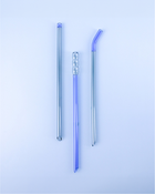 好玻 GOODGLAS 雙色玻璃吸管單入組 藍&黑色（圓球款）