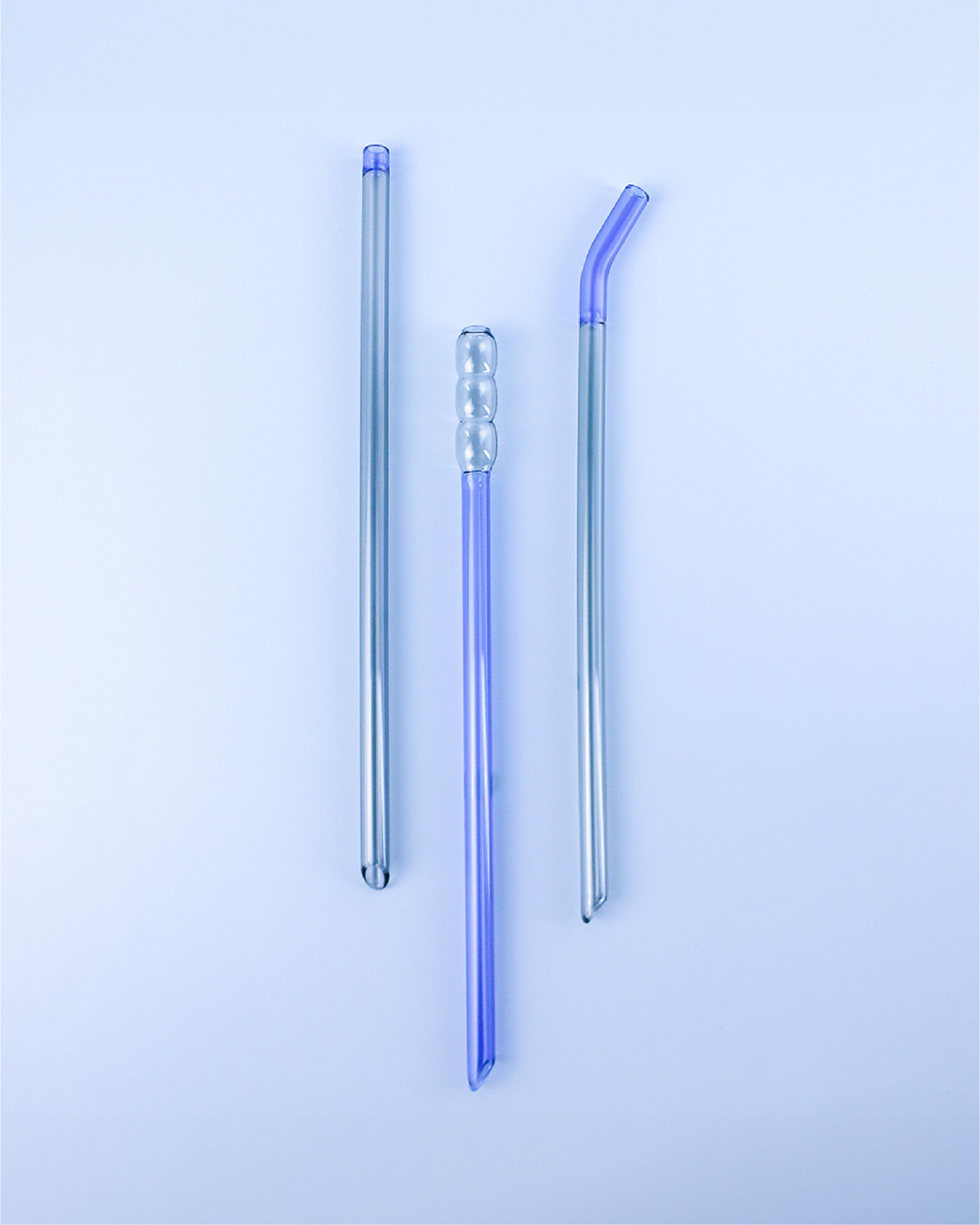 好玻 GOODGLAS 雙色玻璃吸管單入組 藍&黑色（圓球款）