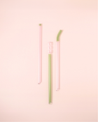 好玻 GOODGLAS 雙色玻璃吸管單入組 粉&綠色（圓球款）