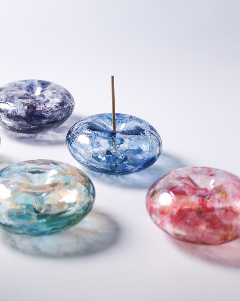 紅琉璃 日花JI̍T-HUE系列・泡泡線香座