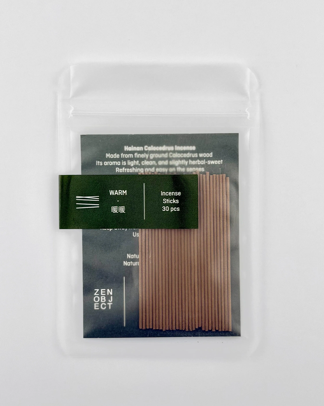 no.30 線香30入：印尼伊利安沉香／印尼老山檀香／海南島綠綺楠