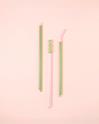 好玻 GOODGLAS 雙色玻璃吸管單入組 粉&綠色（直身款）