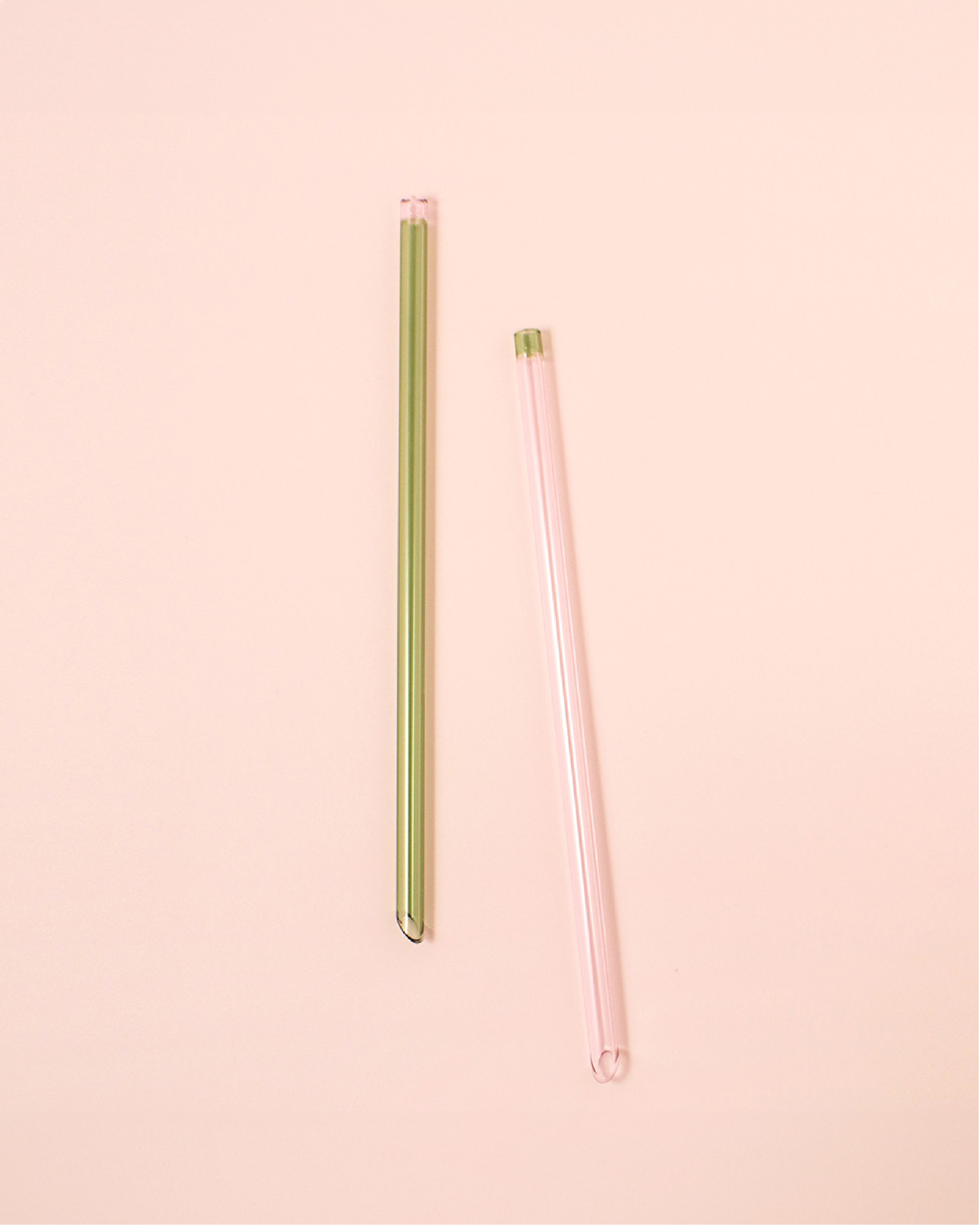 好玻 GOODGLAS 雙色玻璃吸管單入組 粉&綠色（直身款）