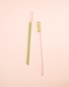 好玻 GOODGLAS 雙色玻璃吸管單入組 粉&綠色（圓球款）