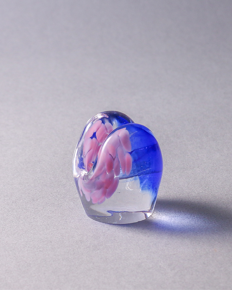 紅琉璃 透明日常系列・名片座（藍粉）