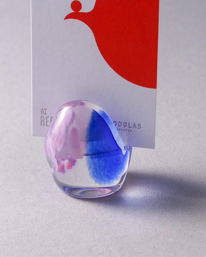 紅琉璃 透明日常系列・名片座（藍粉）