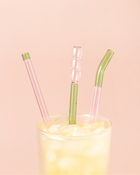 好玻 GOODGLAS 雙色玻璃吸管單入組 粉&綠色（圓球款）