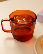 好玻 錐形單層把手水杯 400ml（清透/琥珀/透黑）