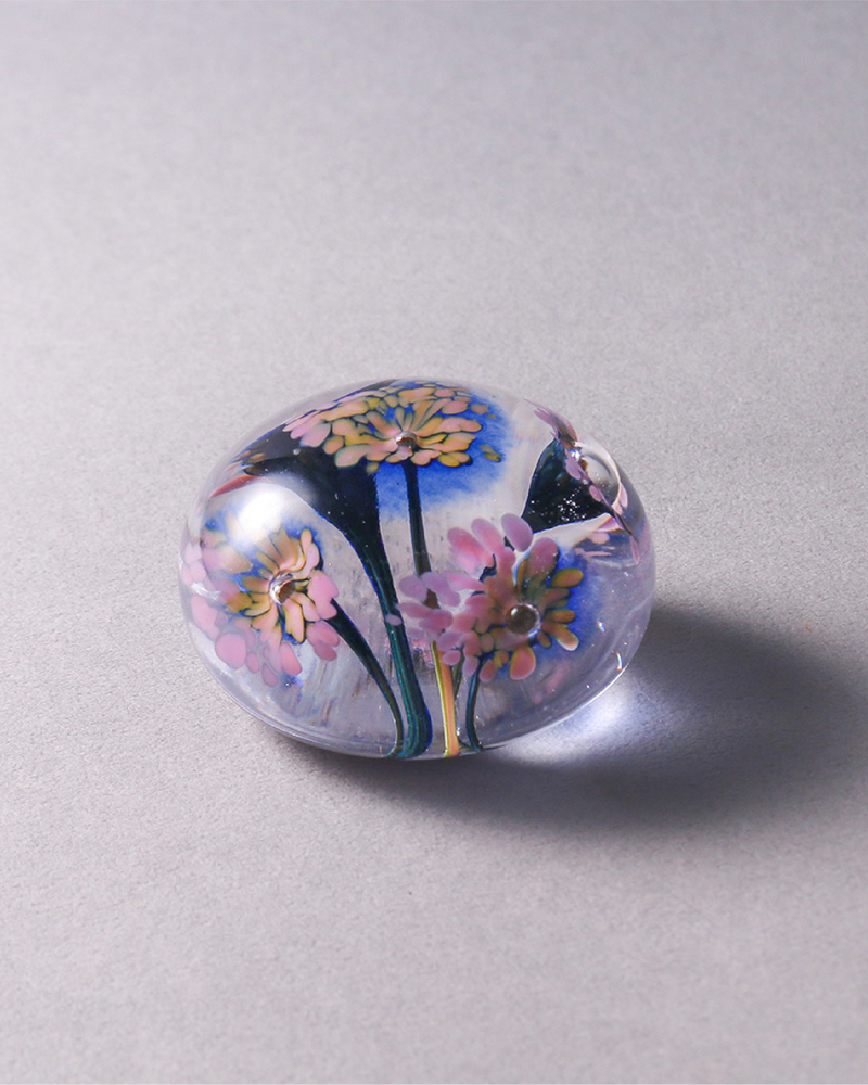 紅琉璃 透明日常系列・紙鎮（藍粉）