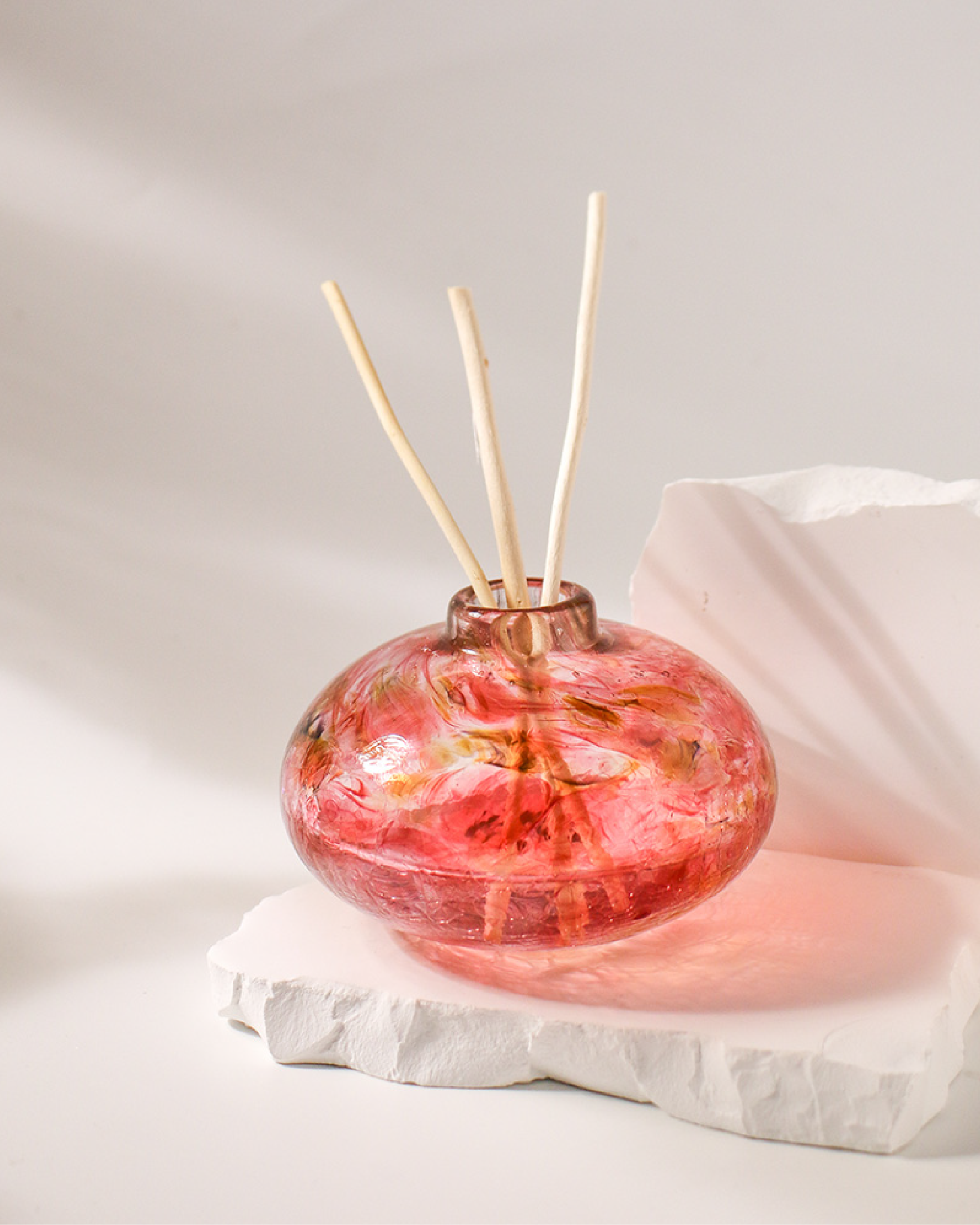 紅琉璃 日花JI̍T-HUE系列・花矸仔 玻璃擴香花器