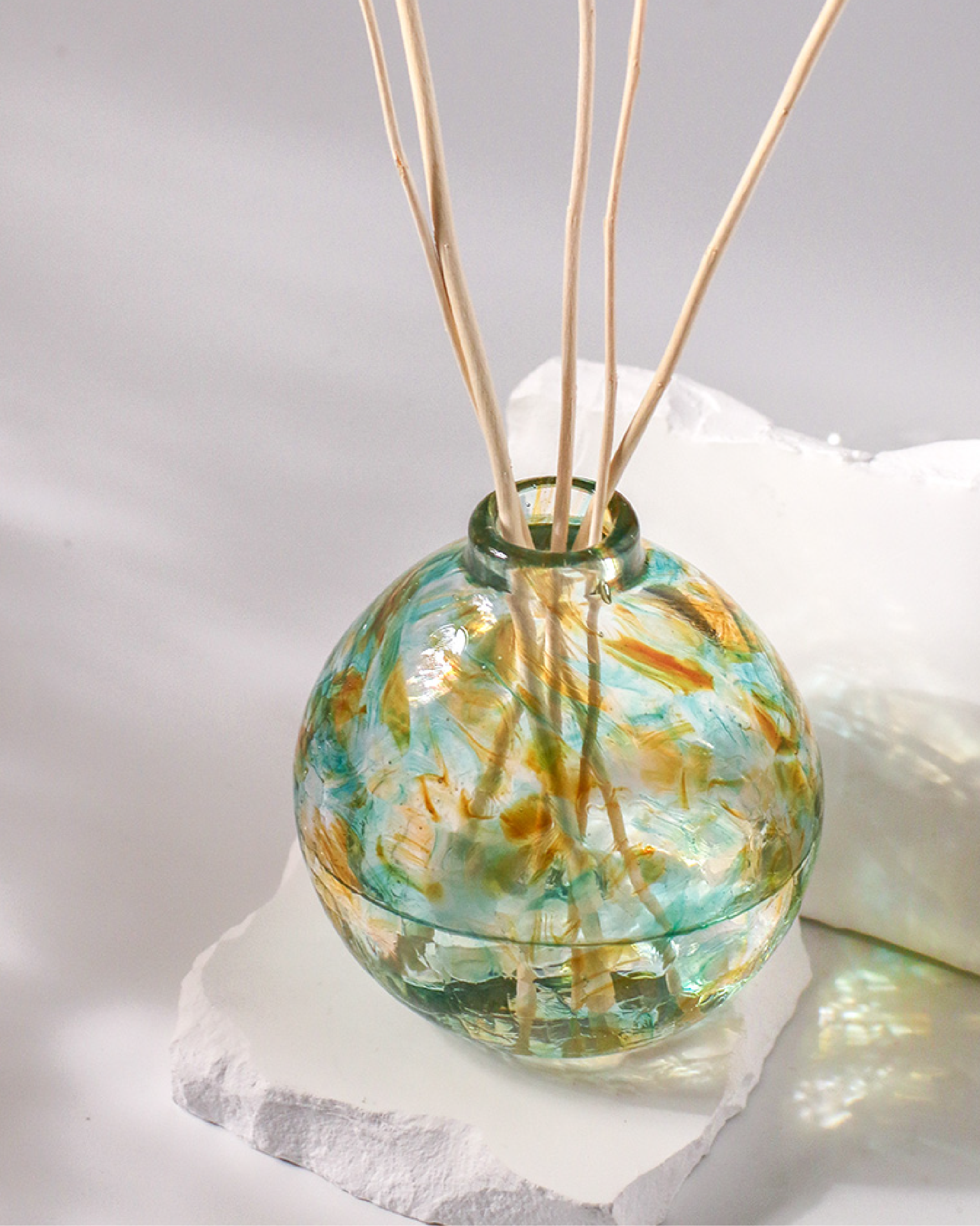 紅琉璃 日花JI̍T-HUE系列・花矸仔 玻璃擴香花器