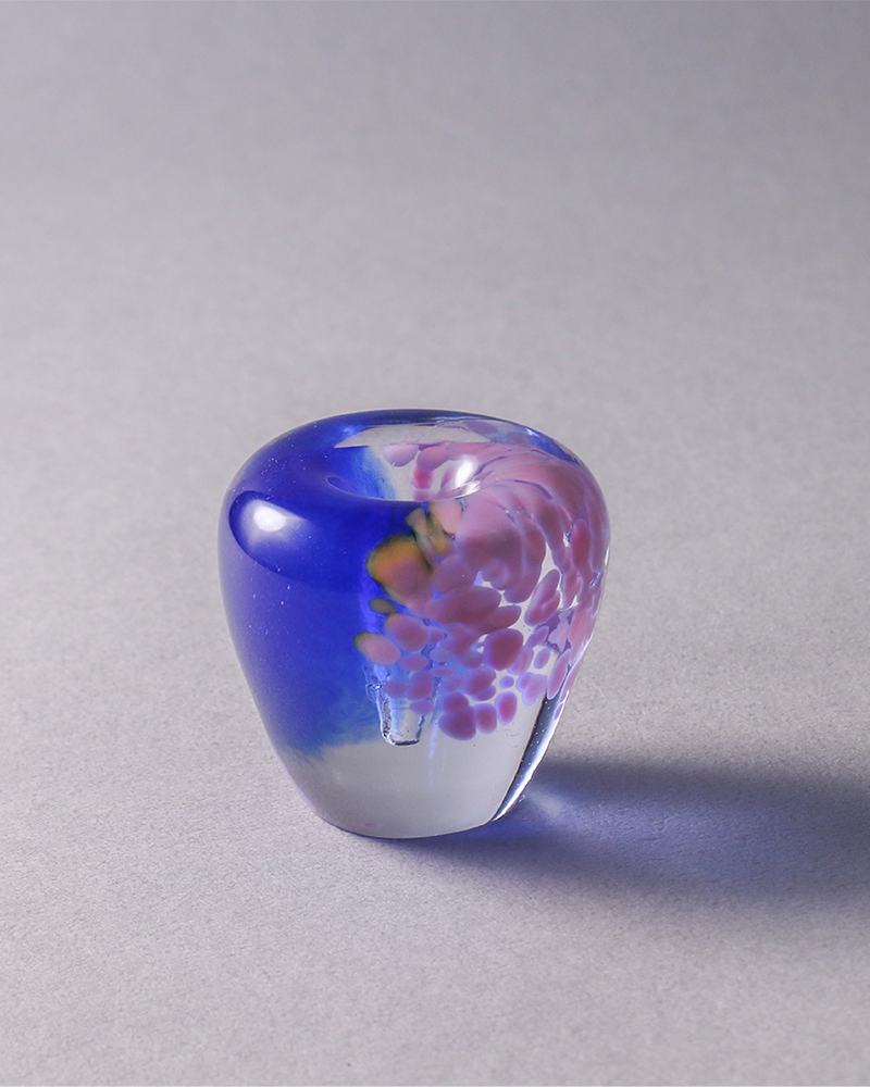 紅琉璃 透明日常系列・筆座（藍粉）
