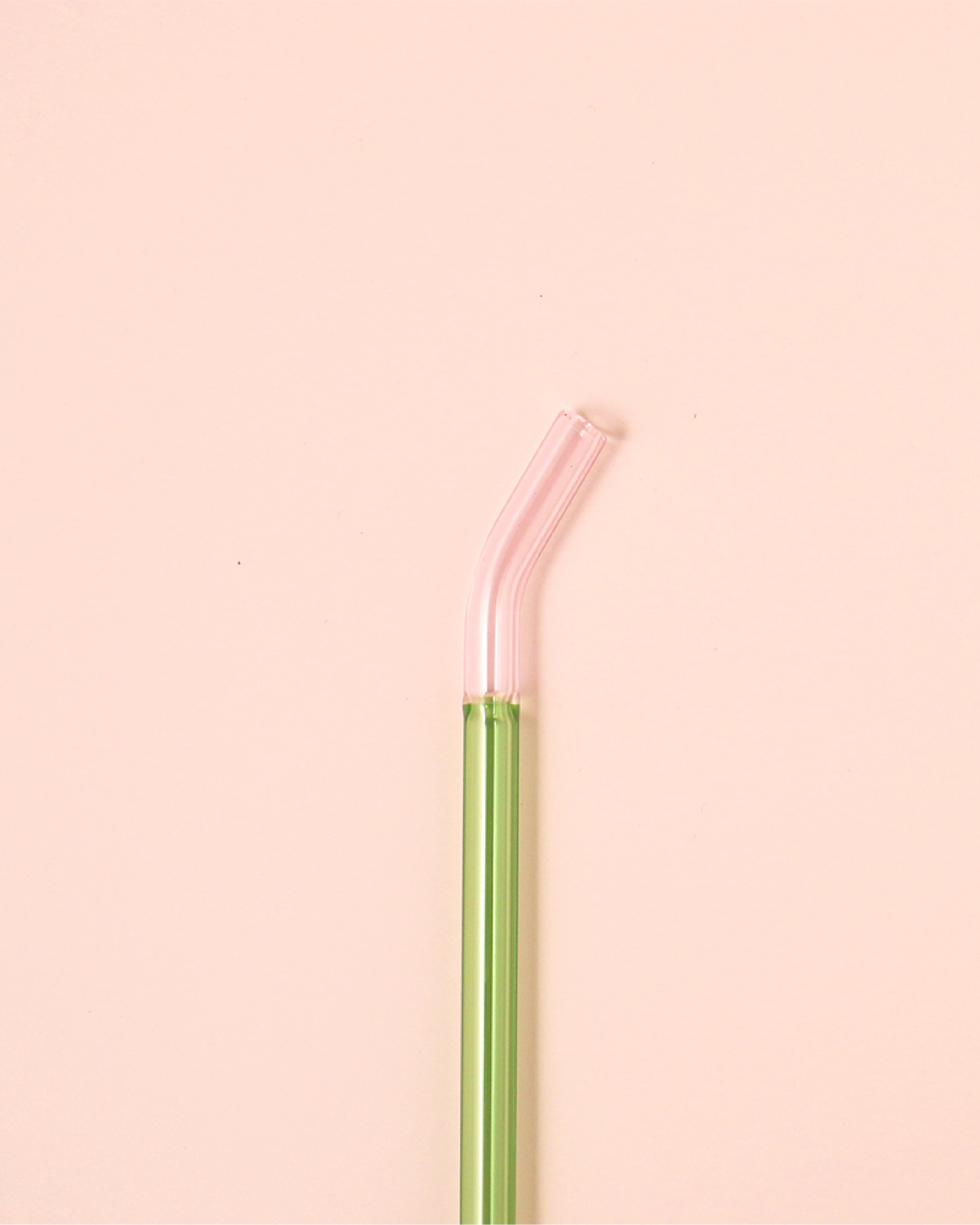 好玻 GOODGLAS 雙色玻璃吸管單入組 粉&綠色（彎口款）