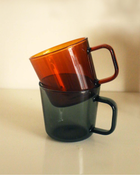 好玻 錐形單層把手水杯 400ml（清透/琥珀/透黑）