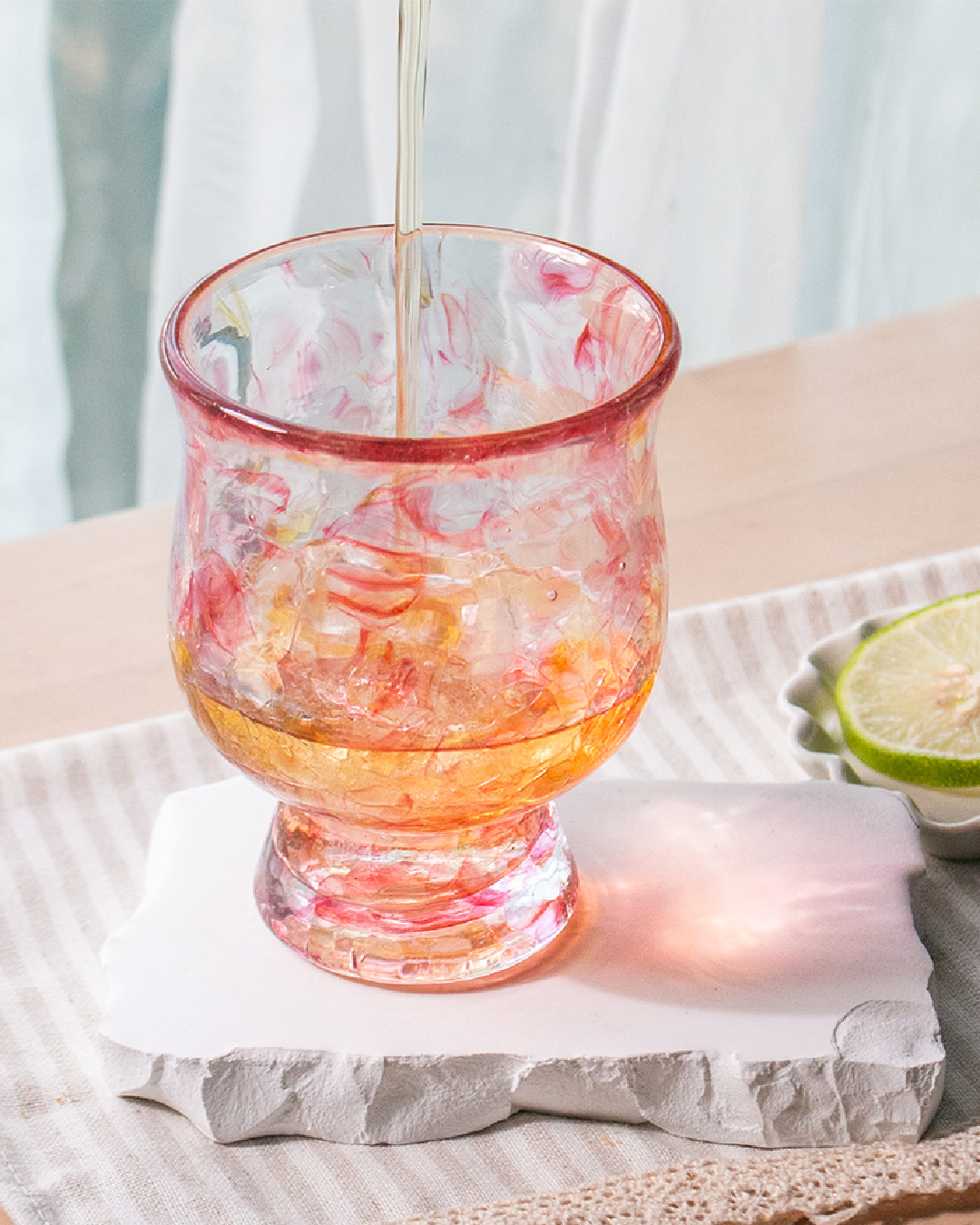 紅琉璃 日花 JI̍T-HUE系列・光飲杯