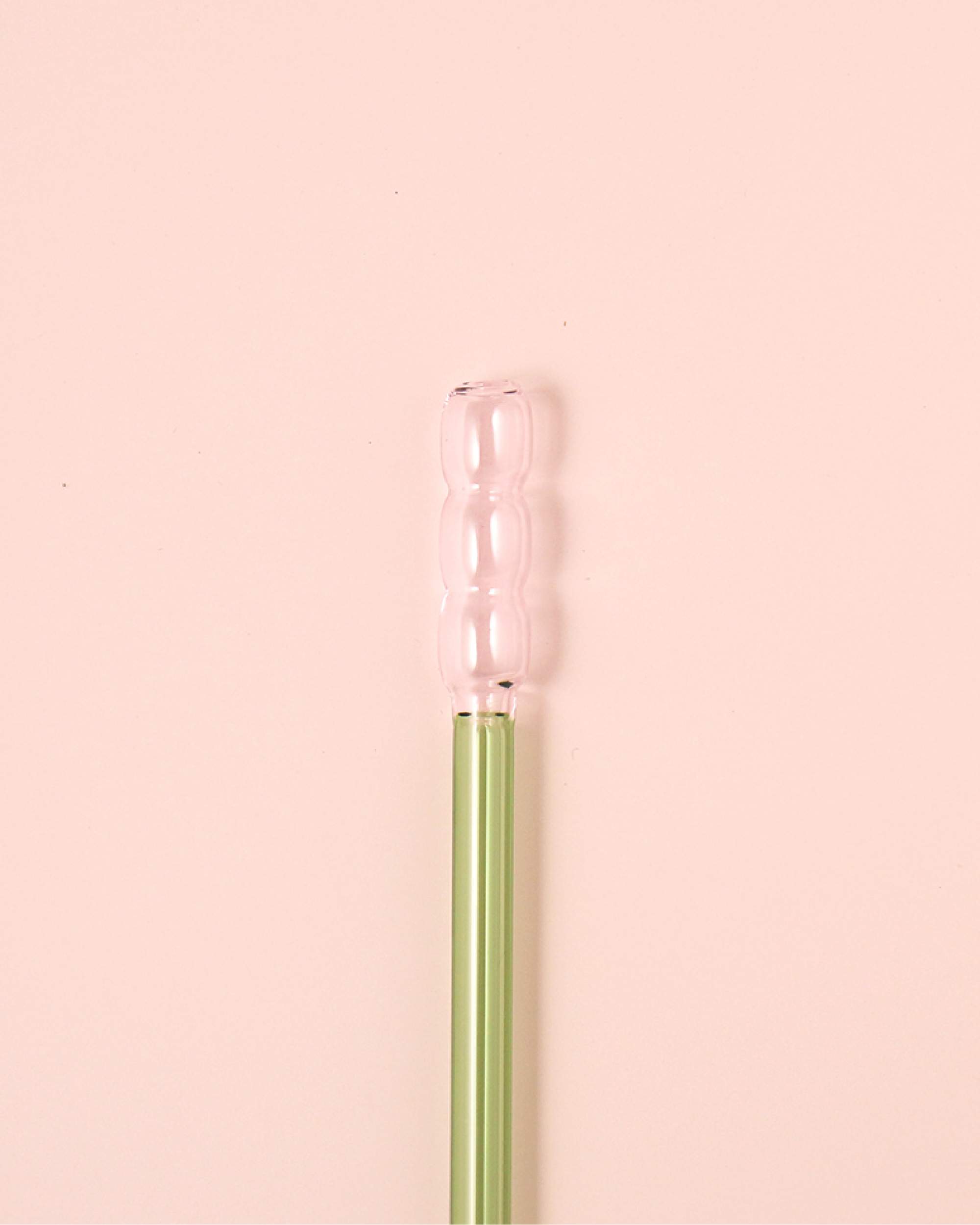 好玻 GOODGLAS 雙色玻璃吸管單入組 粉&綠色（圓球款）