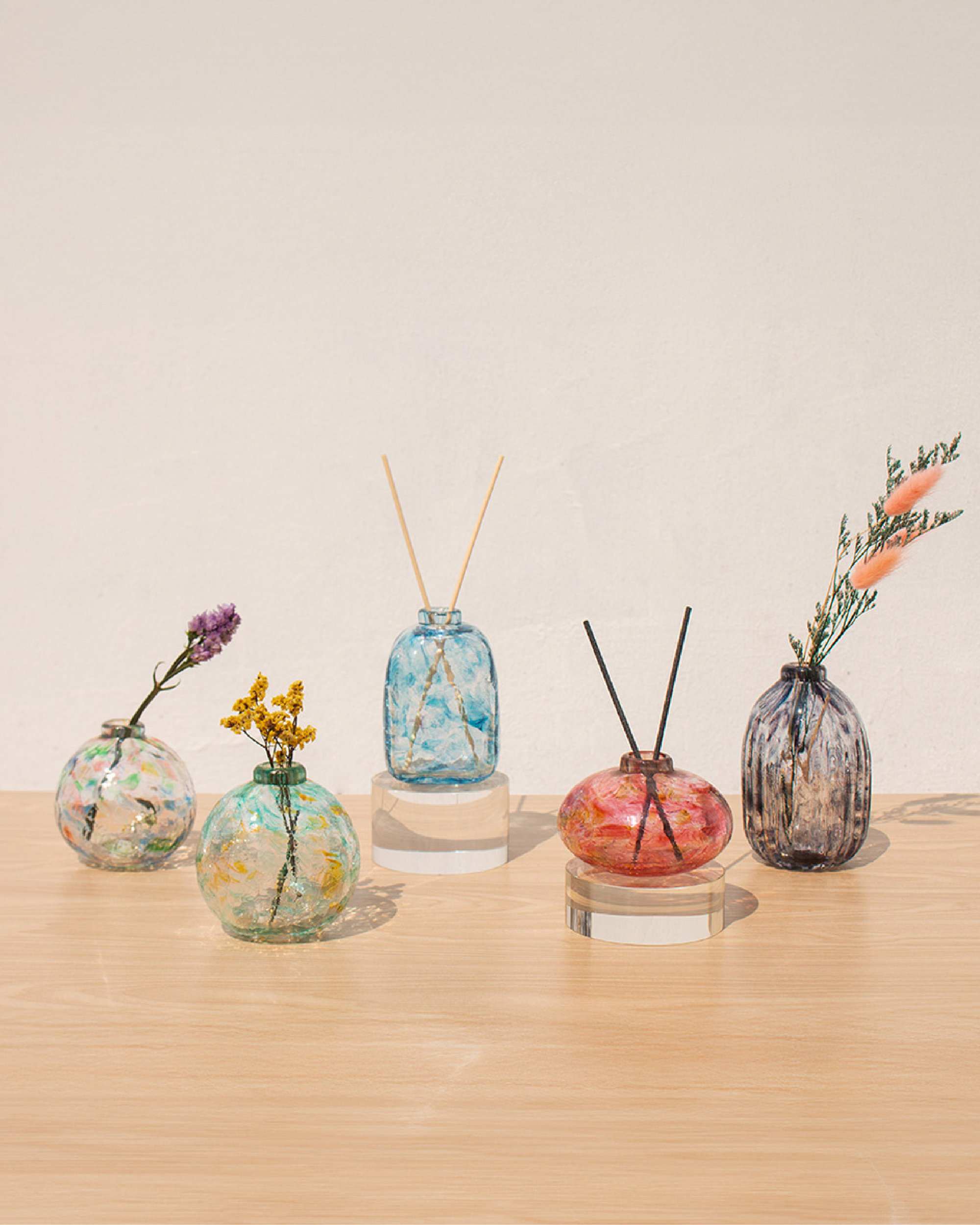 紅琉璃 日花 JI̍T-HUE系列・花矸仔 玻璃擴香花器