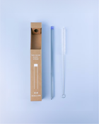 好玻 GOODGLAS 雙色玻璃吸管單入組 藍&黑色（直身款）