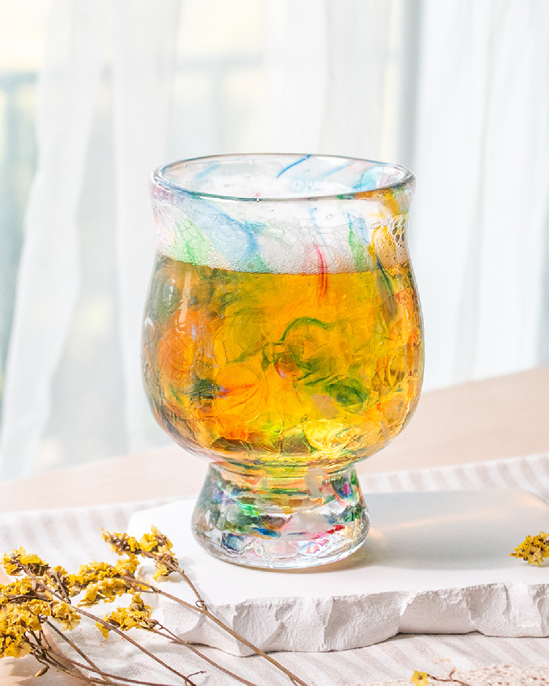 紅琉璃 日花 JI̍T-HUE系列・光飲杯