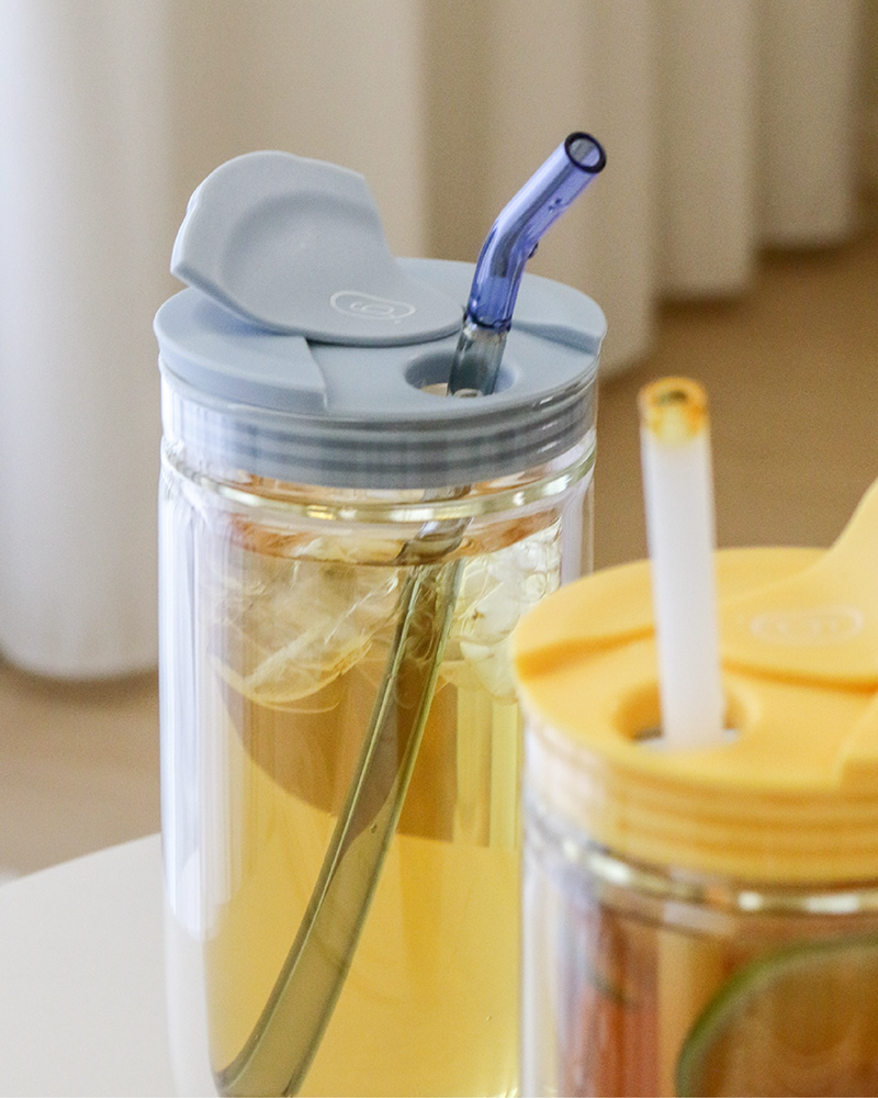 好玻 CLASSIC雙層隨手玻璃杯（黃/藍）