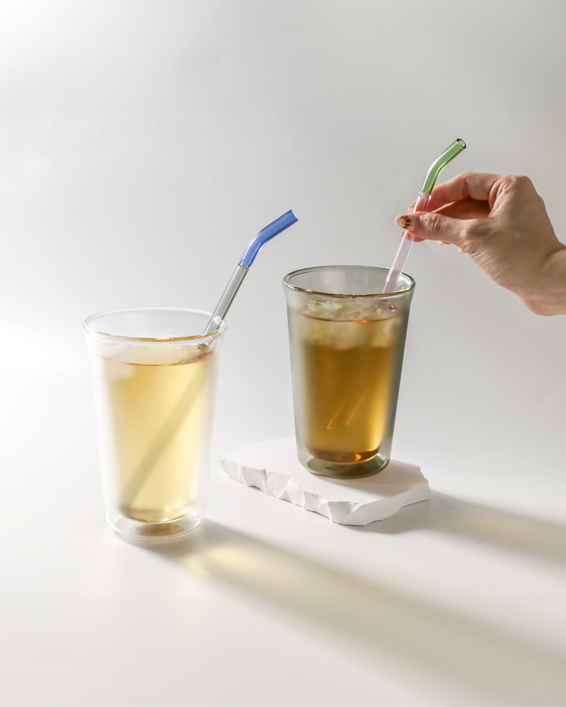 好玻 PURE雙層玻璃杯（清透/透黑色）380ml