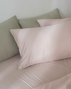 春季新品 almond milk beige 杏奶色・300織絲緞棉床包四件組