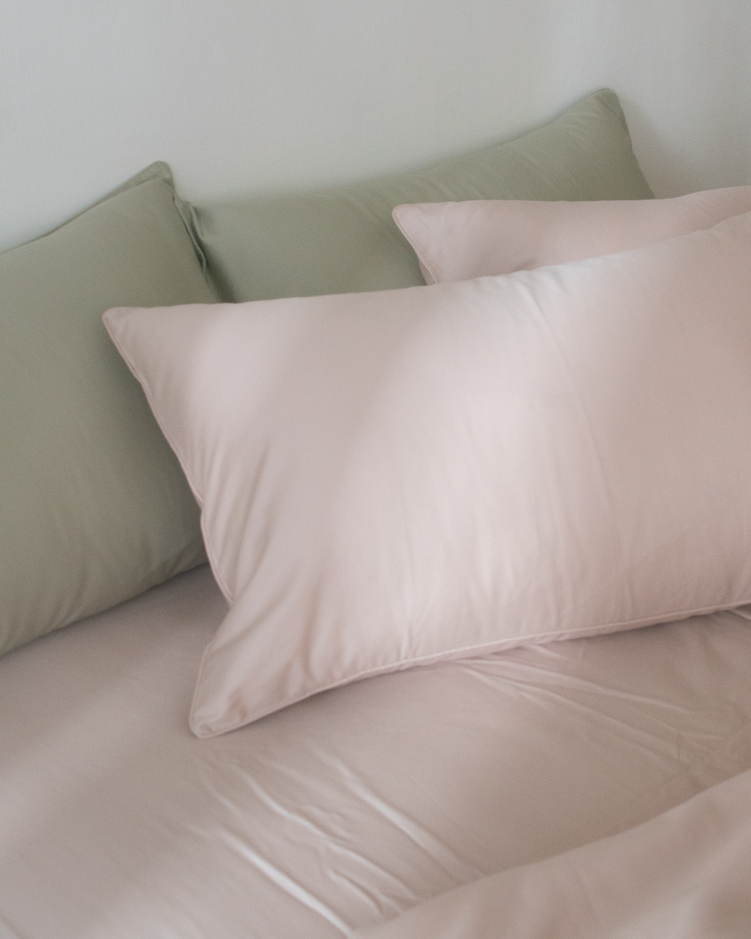 春季新品 almond milk beige 杏奶色・300織絲緞棉床包四件組