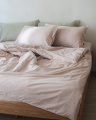 春季新品 almond milk beige 杏奶色・300織絲緞棉床包四件組