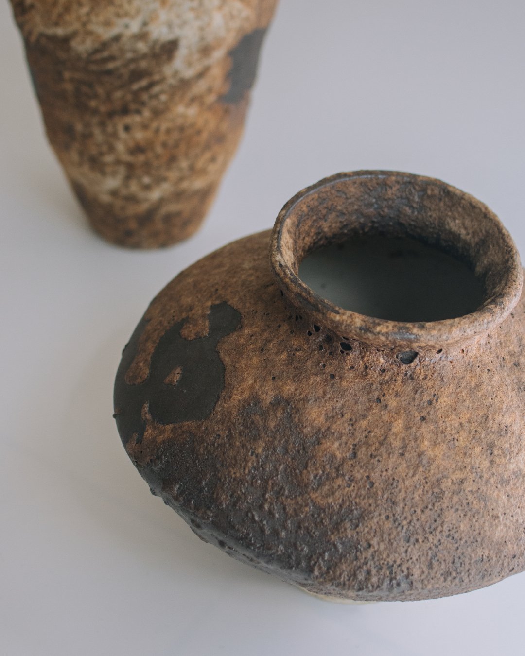 花瓶 陶器 粗陶 侘寂風 手作り 禅意 古朴 民宿 茶室 ホテル