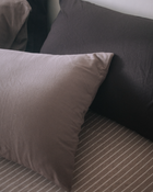 可可色/深咖啡色 舒軟竹節棉枕套兩入組