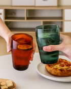 好玻 新台味大容量啤酒杯 400ml（清透/琥珀/湖綠）