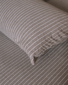 latte stripe 淺咖+米色條紋 舒軟竹節棉床包組