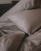 latte stripe 淺咖+米色條紋 舒軟竹節棉床包組