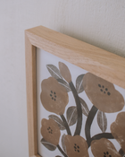 日本 loom 藝術印刷畫作 黃色木槿花叢（含木框）