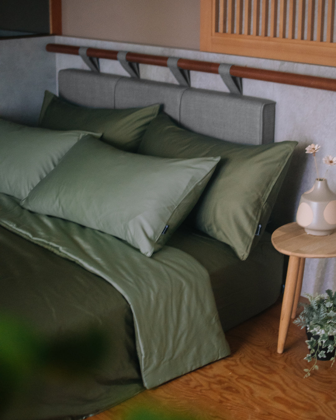 breeze under the trees Quiet Afternoon | 60-count silk satin cotton bed bag set of four