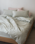 春季新品 morning dew green 朝露青色 ・300織絲緞棉床包四件組