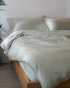 春季新品 morning dew green 朝露青色 ・300織絲緞棉床包四件組